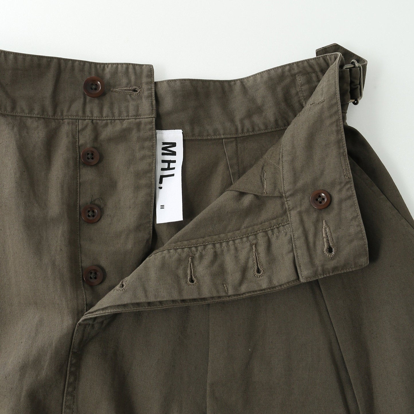 COTTON LINEN CHINO SKIRT