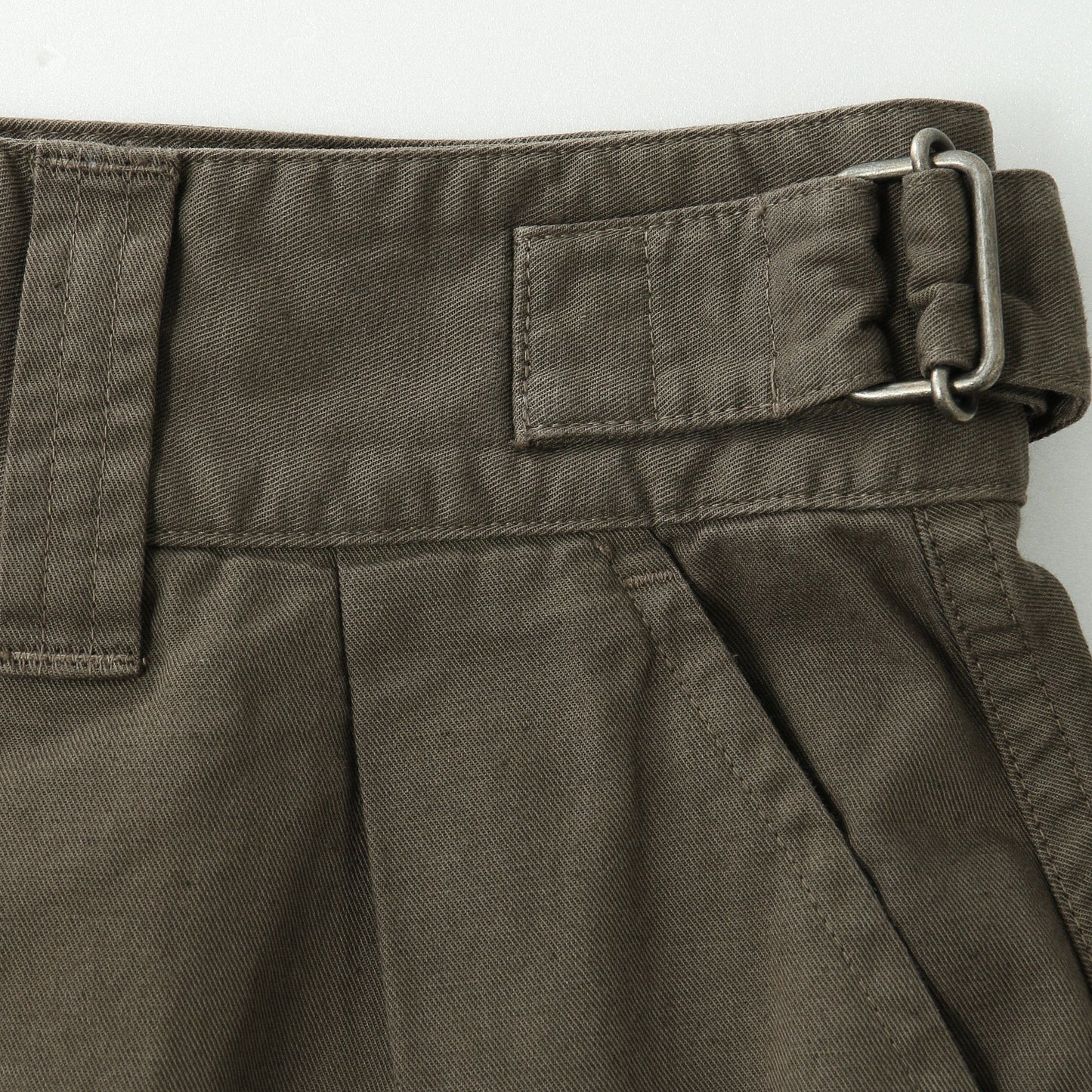 COTTON LINEN CHINO SKIRT