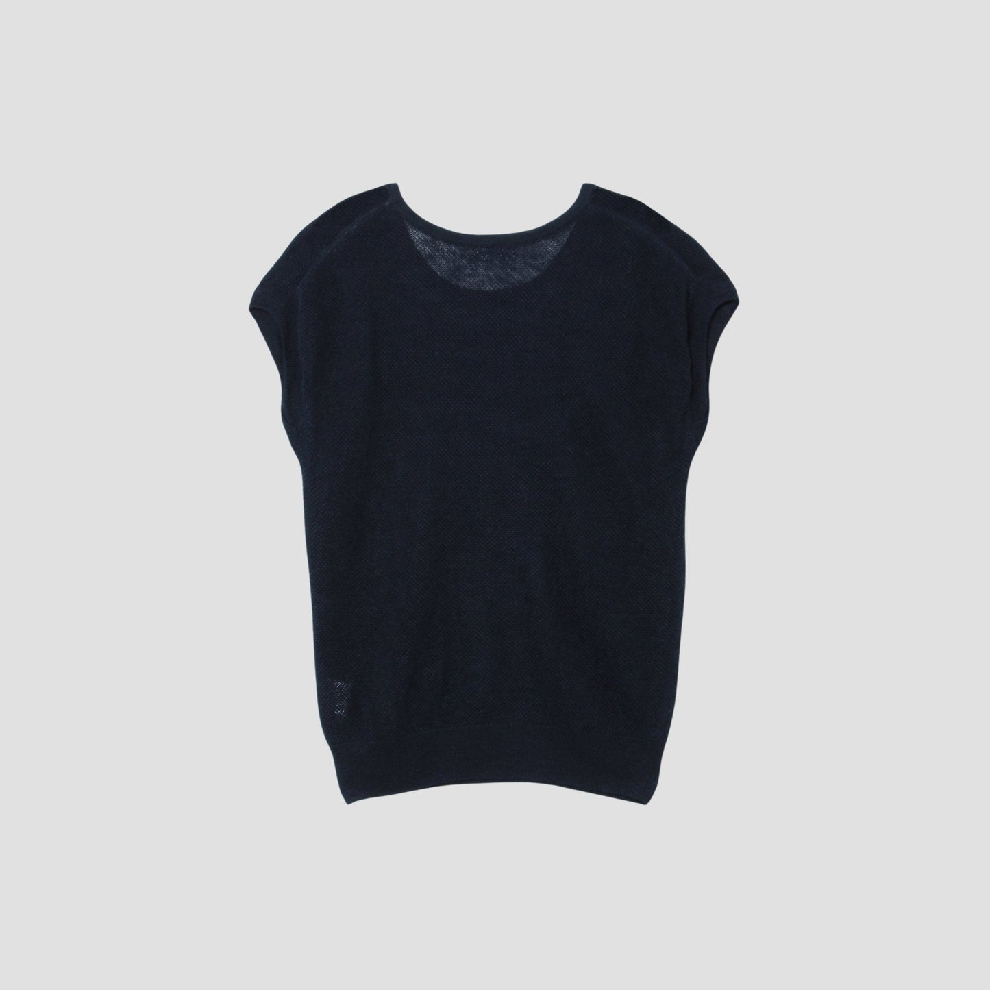 LINEN PIQUE VEST KNIT