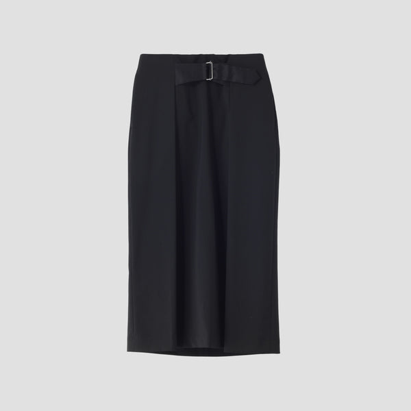FINE WOOL POPLIN SKIRT