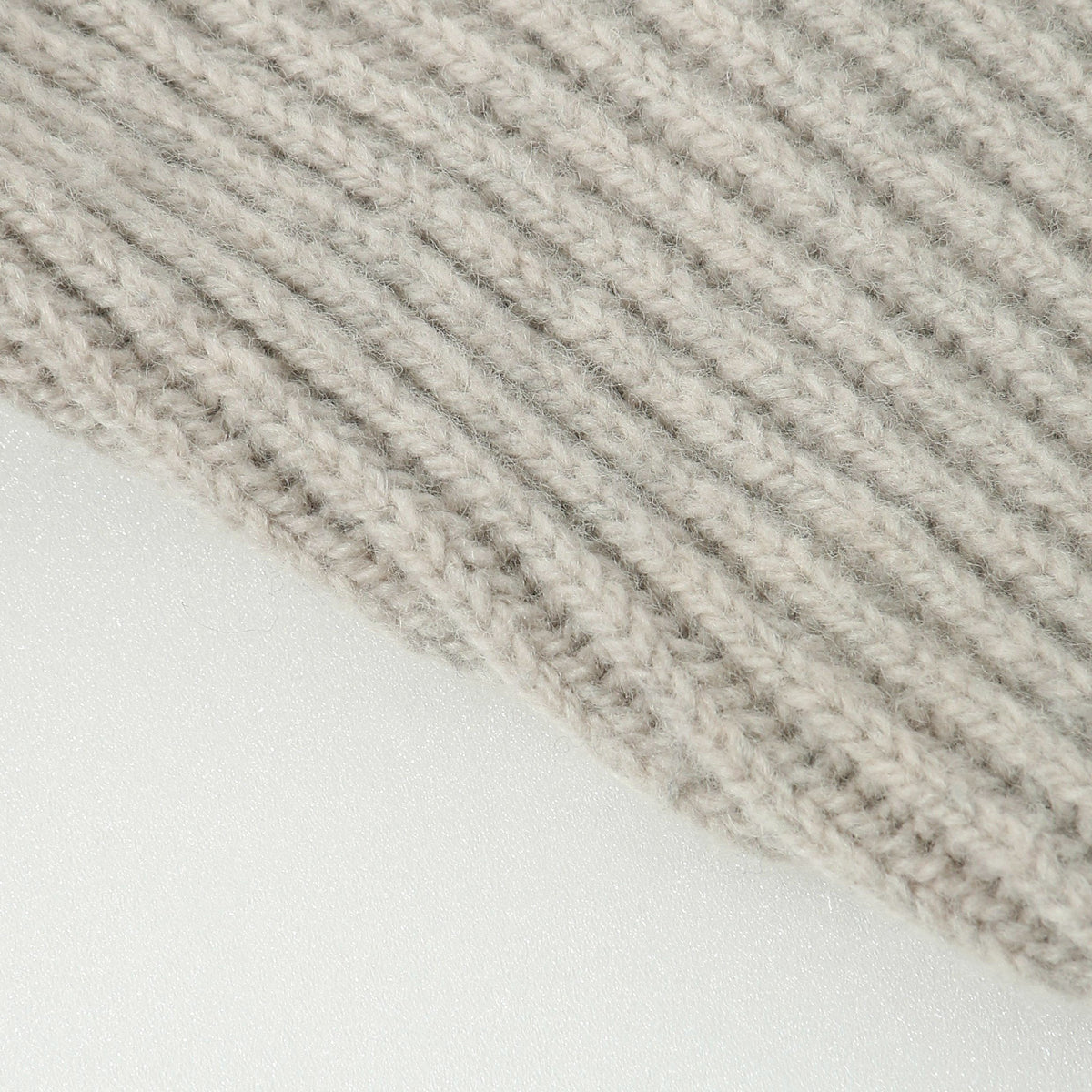 WOOL CAMEL RIB CARDIGAN KNIT