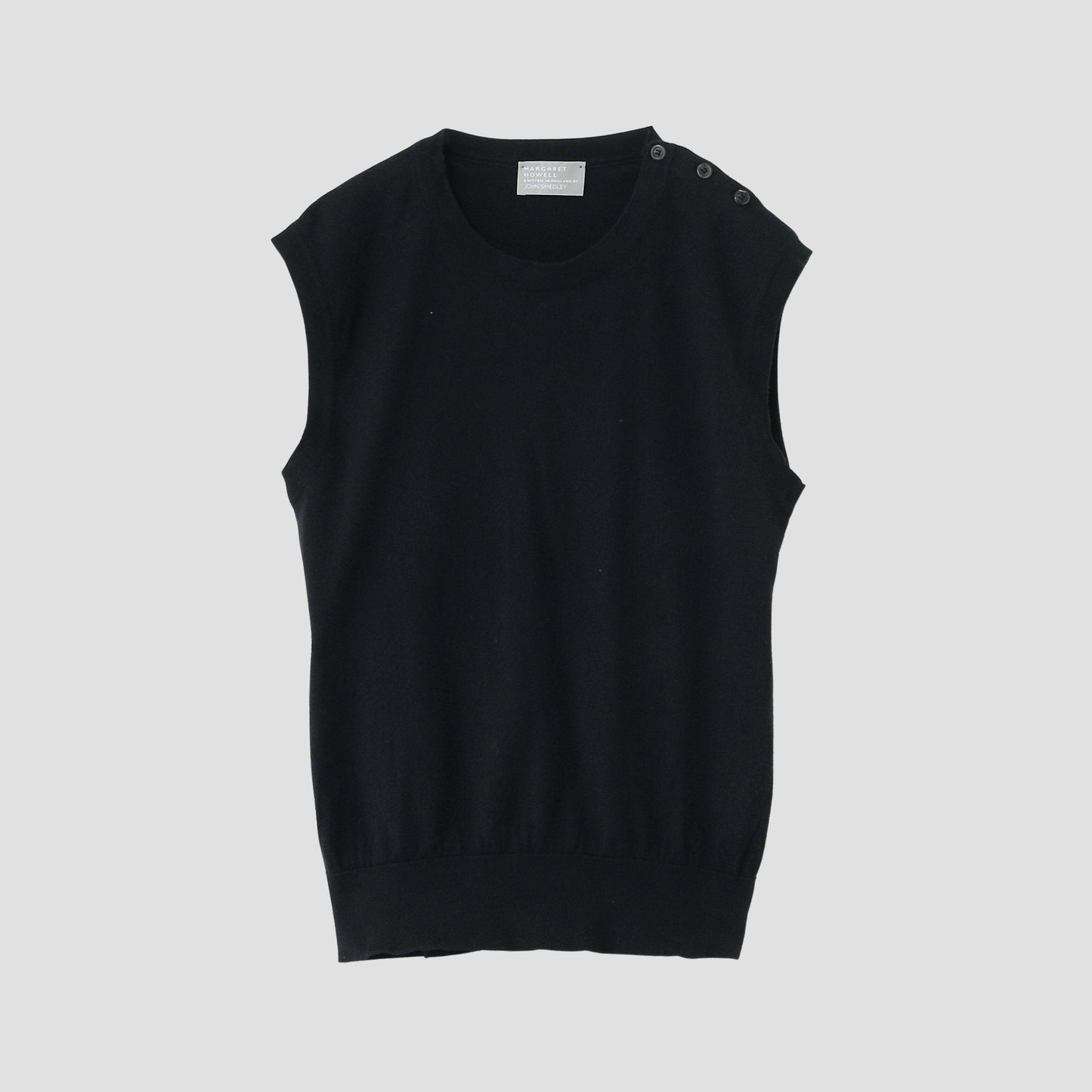BUTTON SHOULDER SLIPOVER KNIT