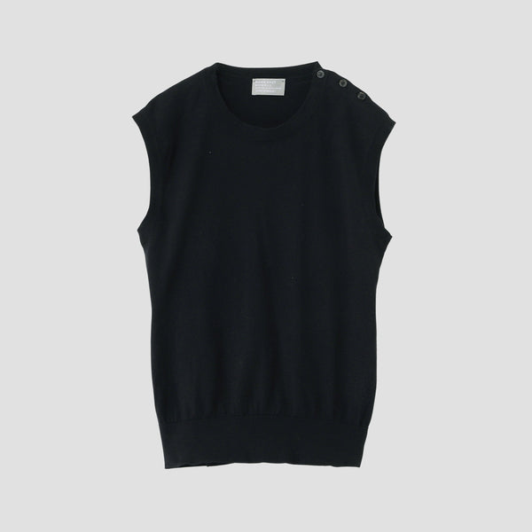 BUTTON SHOULDER SLIPOVER KNIT