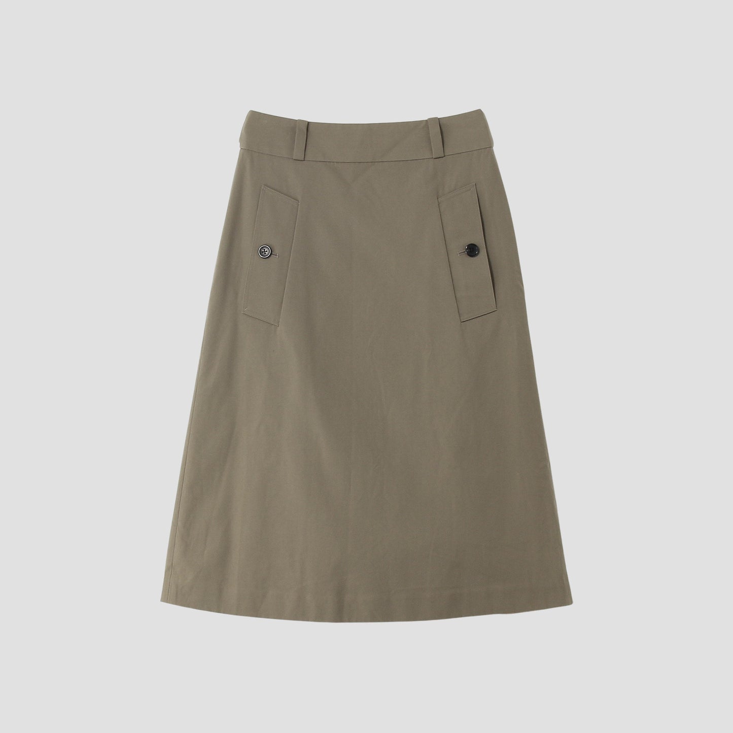 WOOL COTTON TWILL SKIRT