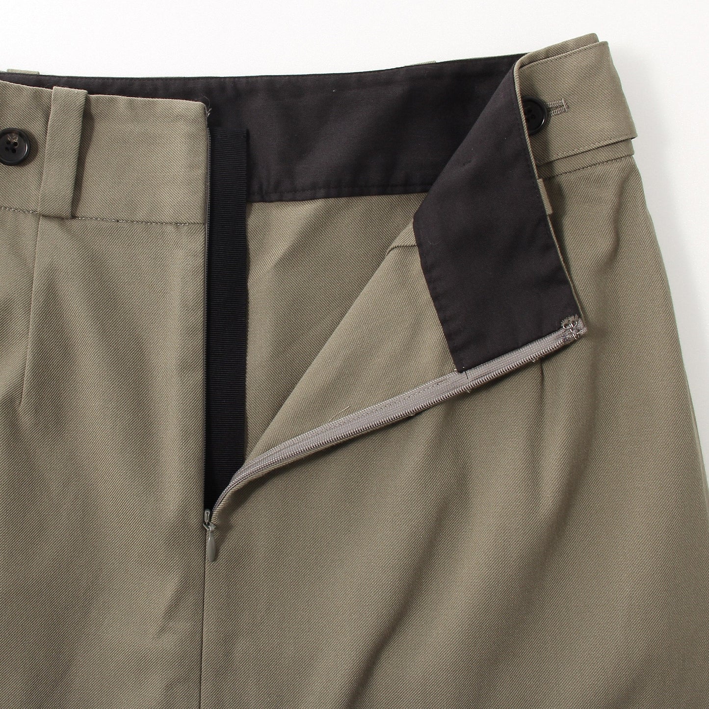 WOOL COTTON TWILL SKIRT