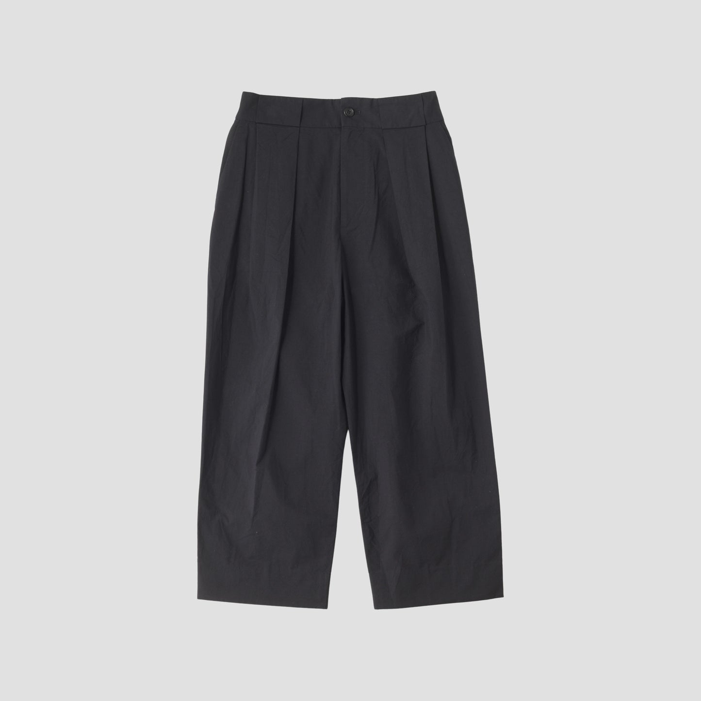 MATT COTTON SILK POPLIN TROUSERS