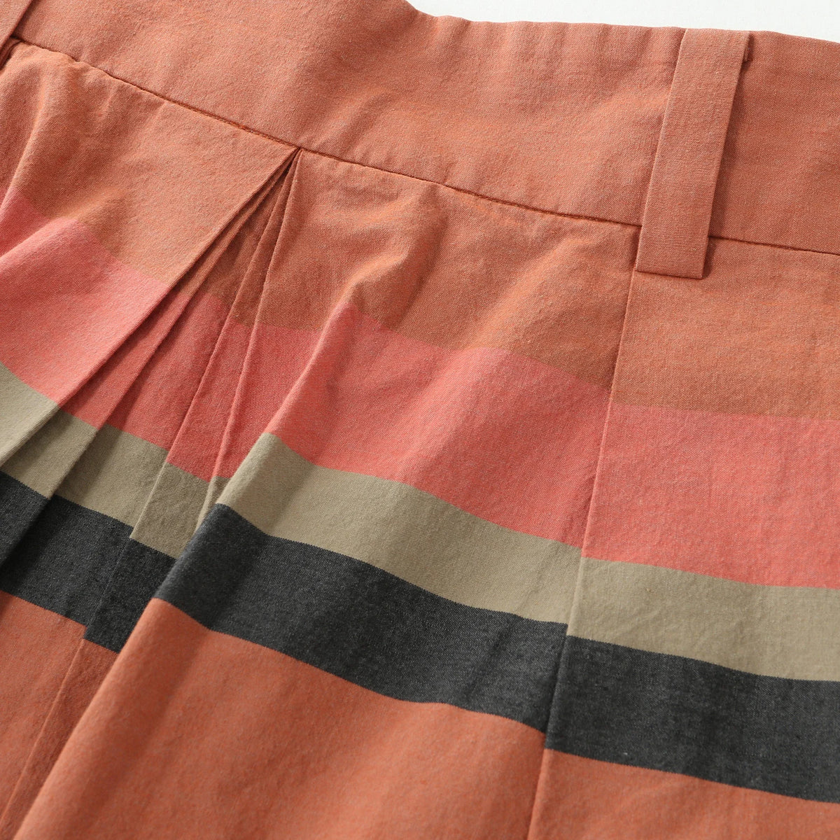 MULTI STRIPE COTTON SKIRT