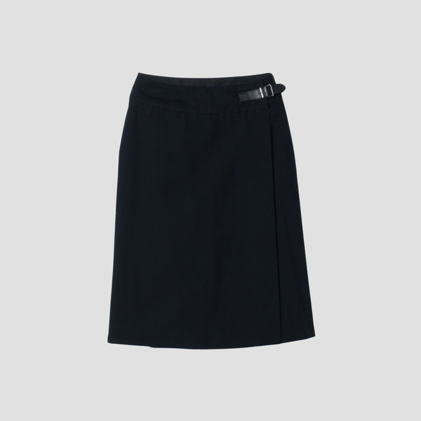 BRUSHED COTTON WOOL SKIRT