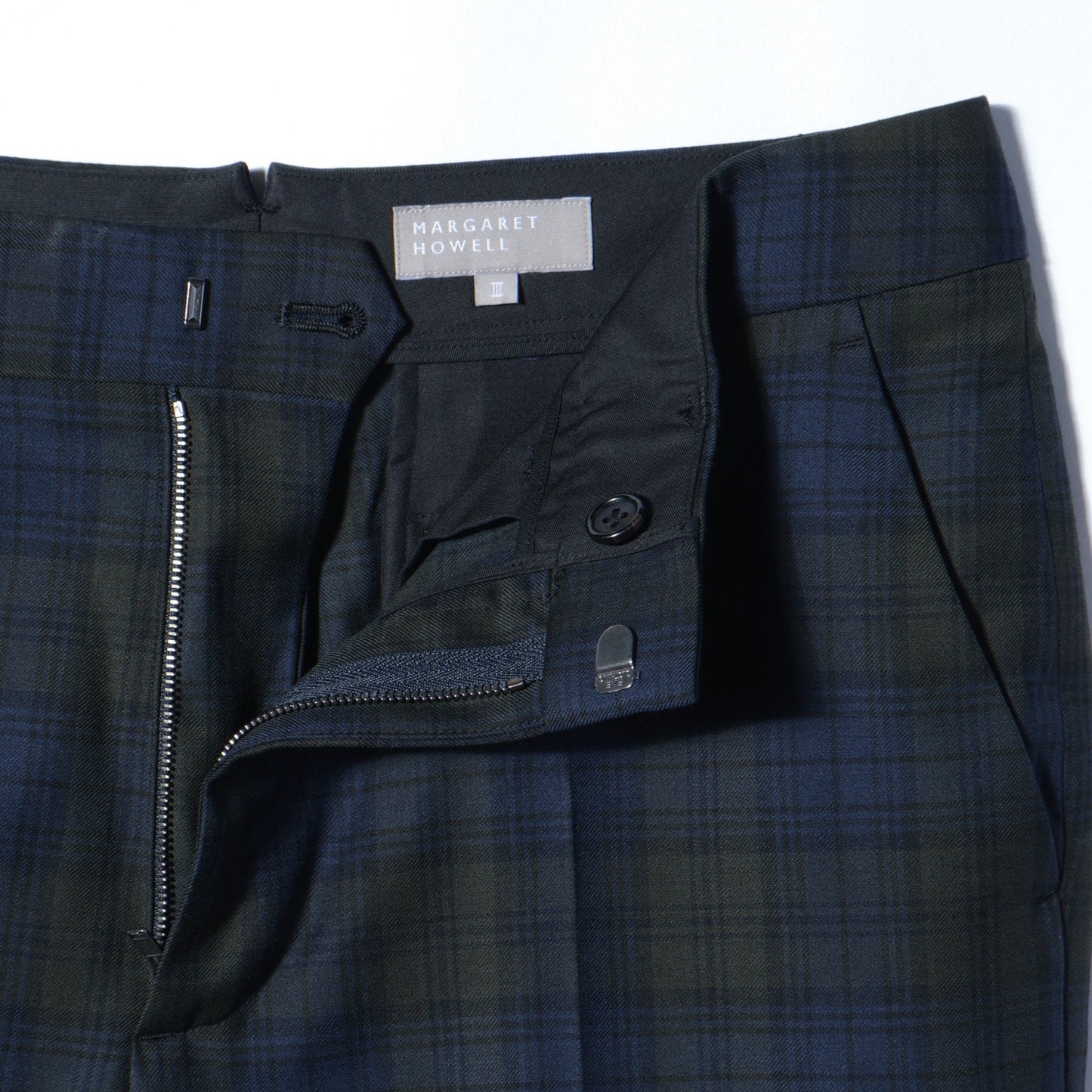 WOOL BLACKWATCH TROUSERS