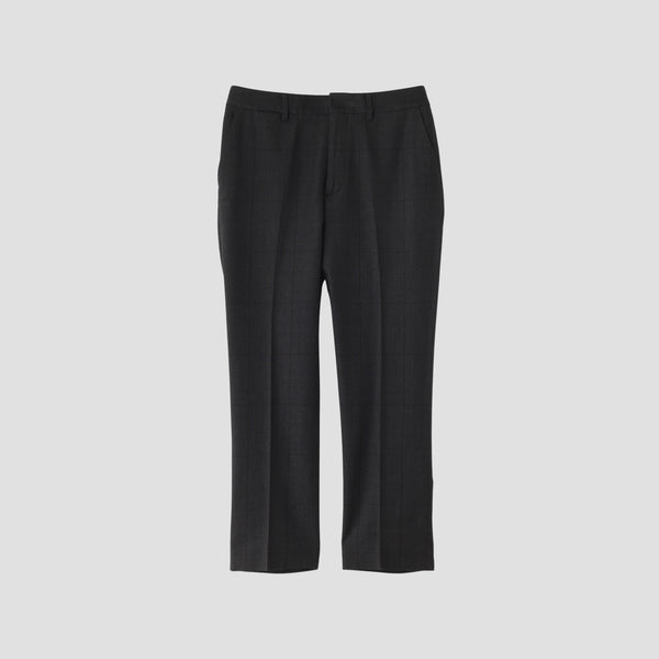 LARGE CHECK WOOL COTTON TROUSERS