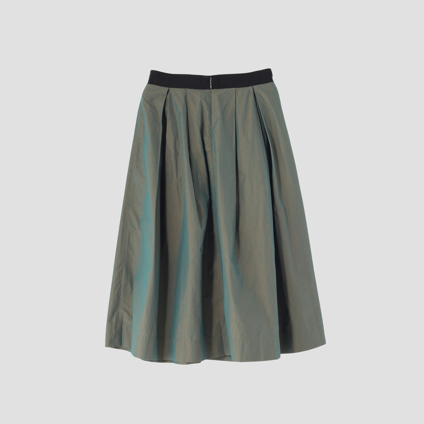 YARN DYED COTTON POPLIN SKIRT