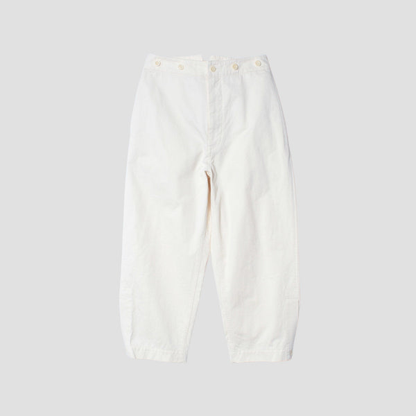 WASHED COMPACT COTTON TROUSERS