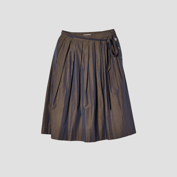 FINE COTTON CHAMBRAY SKIRT