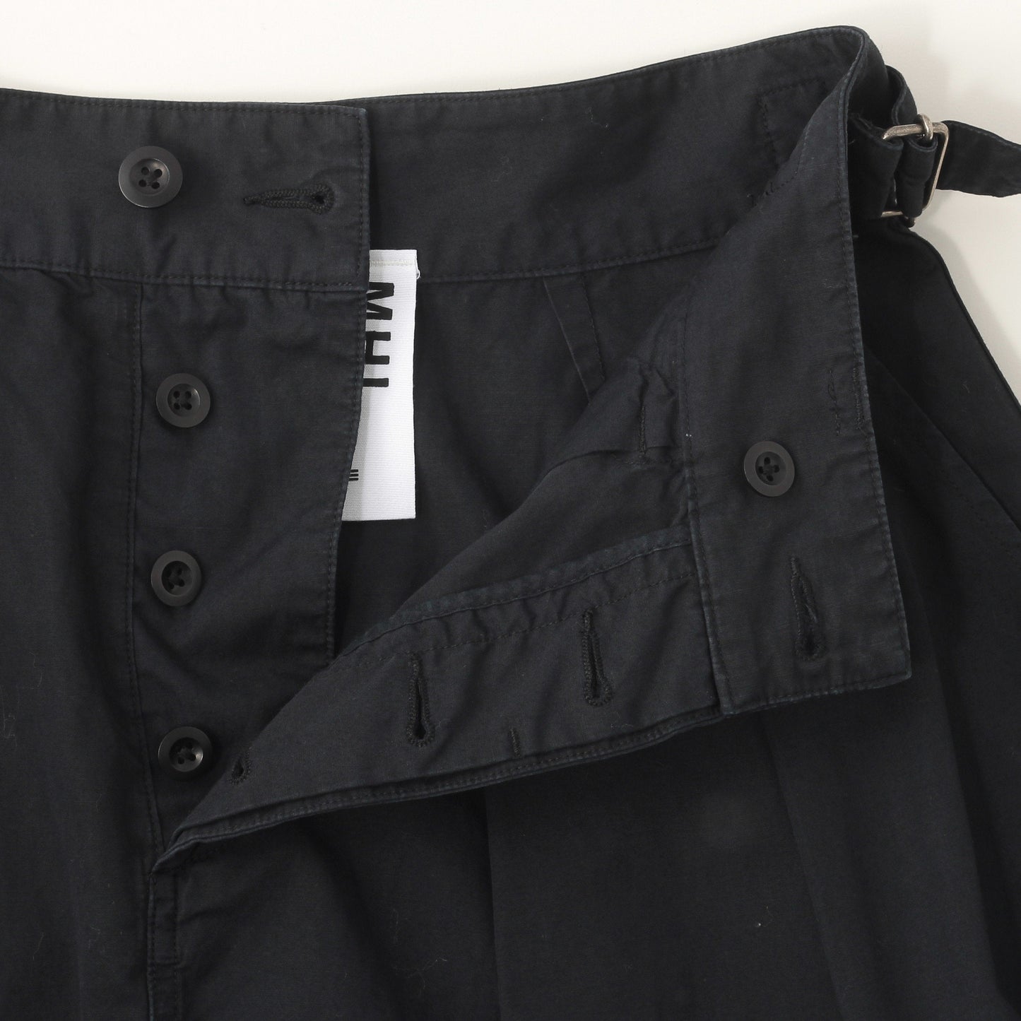 COTTON LINEN TOUGH POPLIN SKIRT