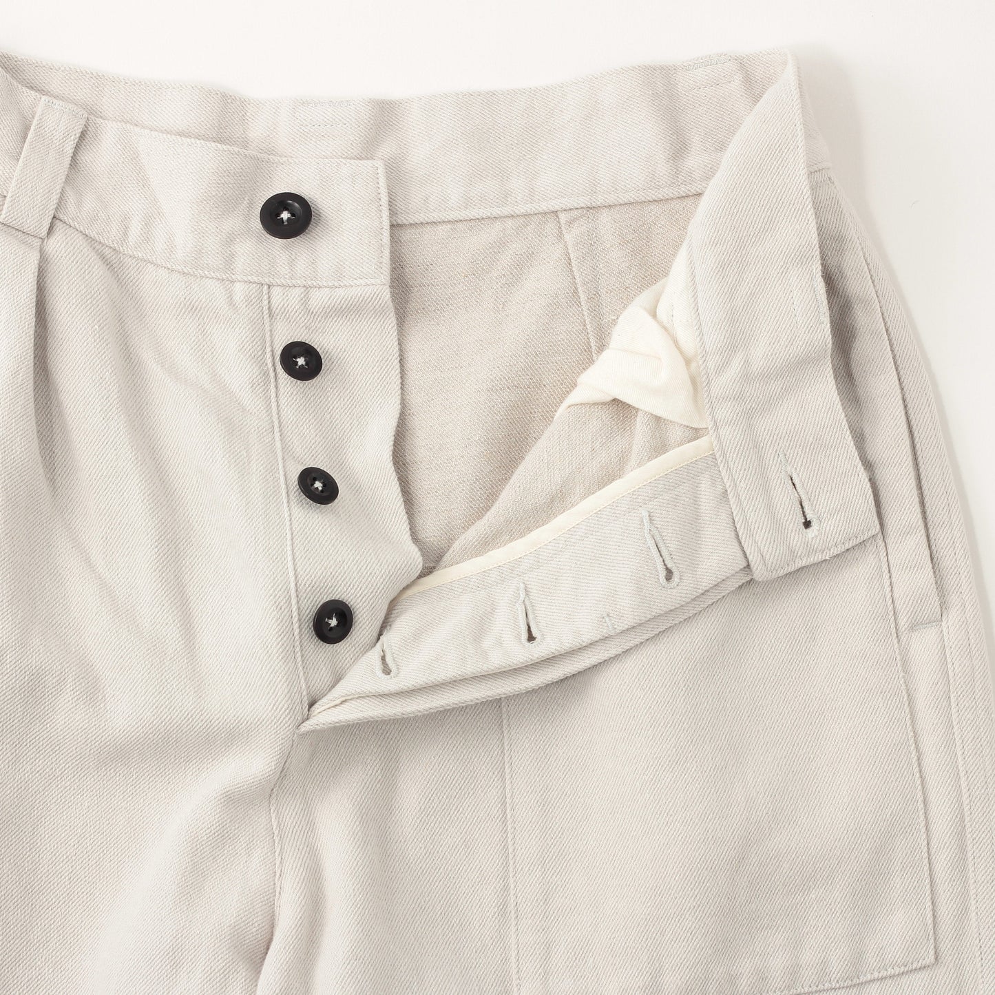 NATURAL COTTON LINEN DRILL(MHL SHOP限定) TROUSERS