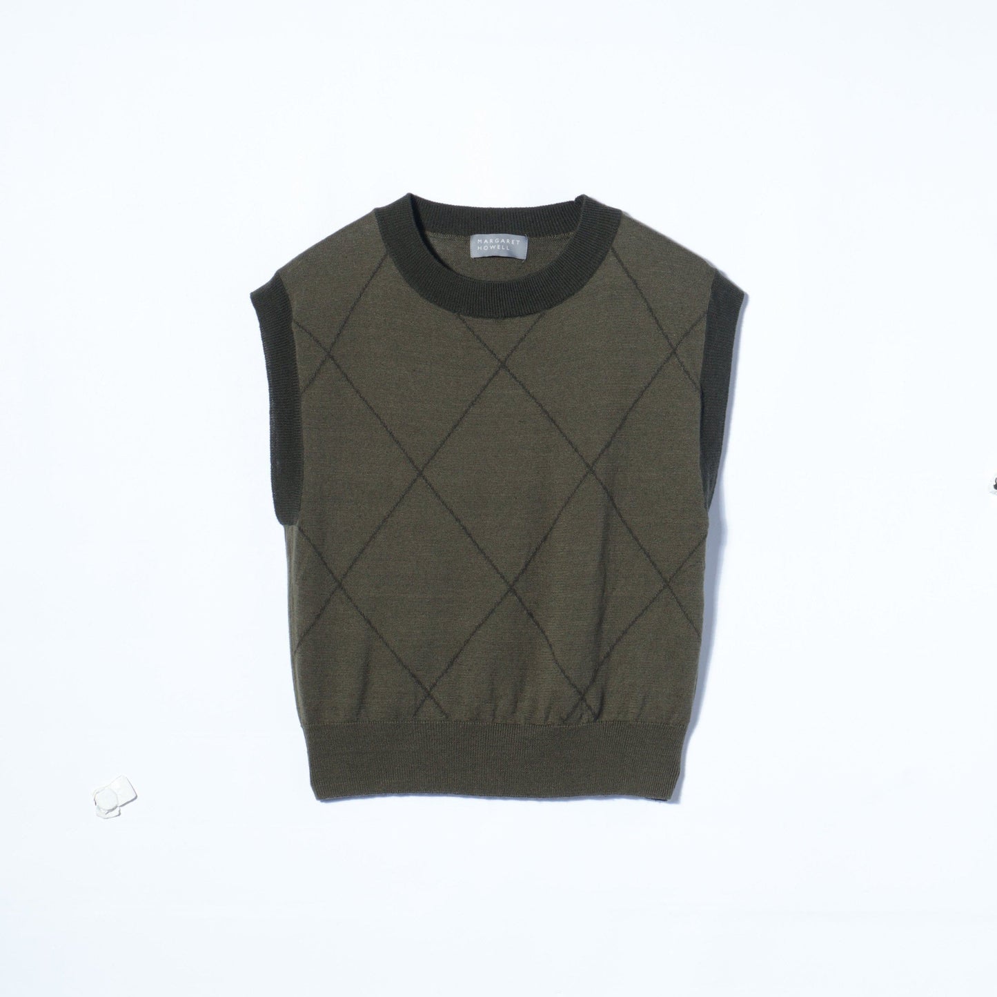 WOOL LINEN ARGYLE KNIT