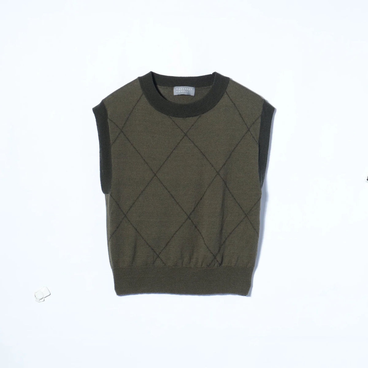 WOOL LINEN ARGYLE KNIT