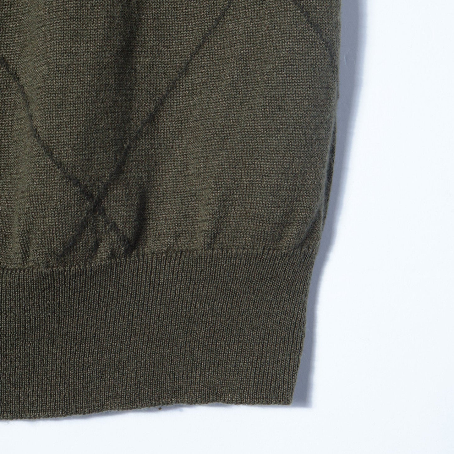 WOOL LINEN ARGYLE KNIT