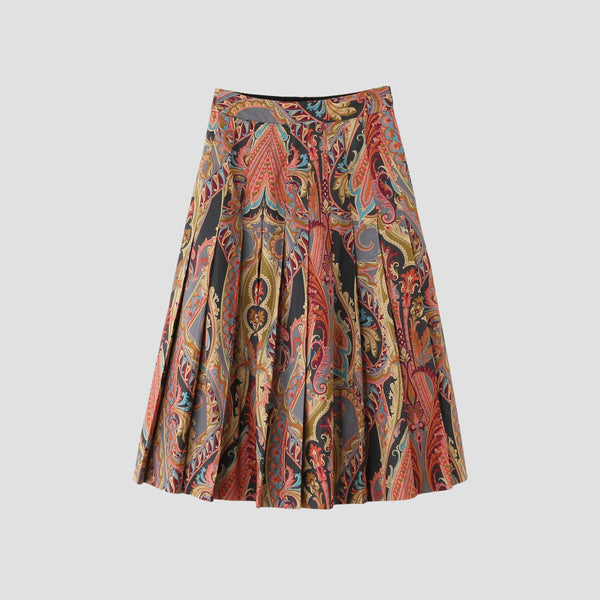 PAISLEY COTTON SHIRTING SKIRT