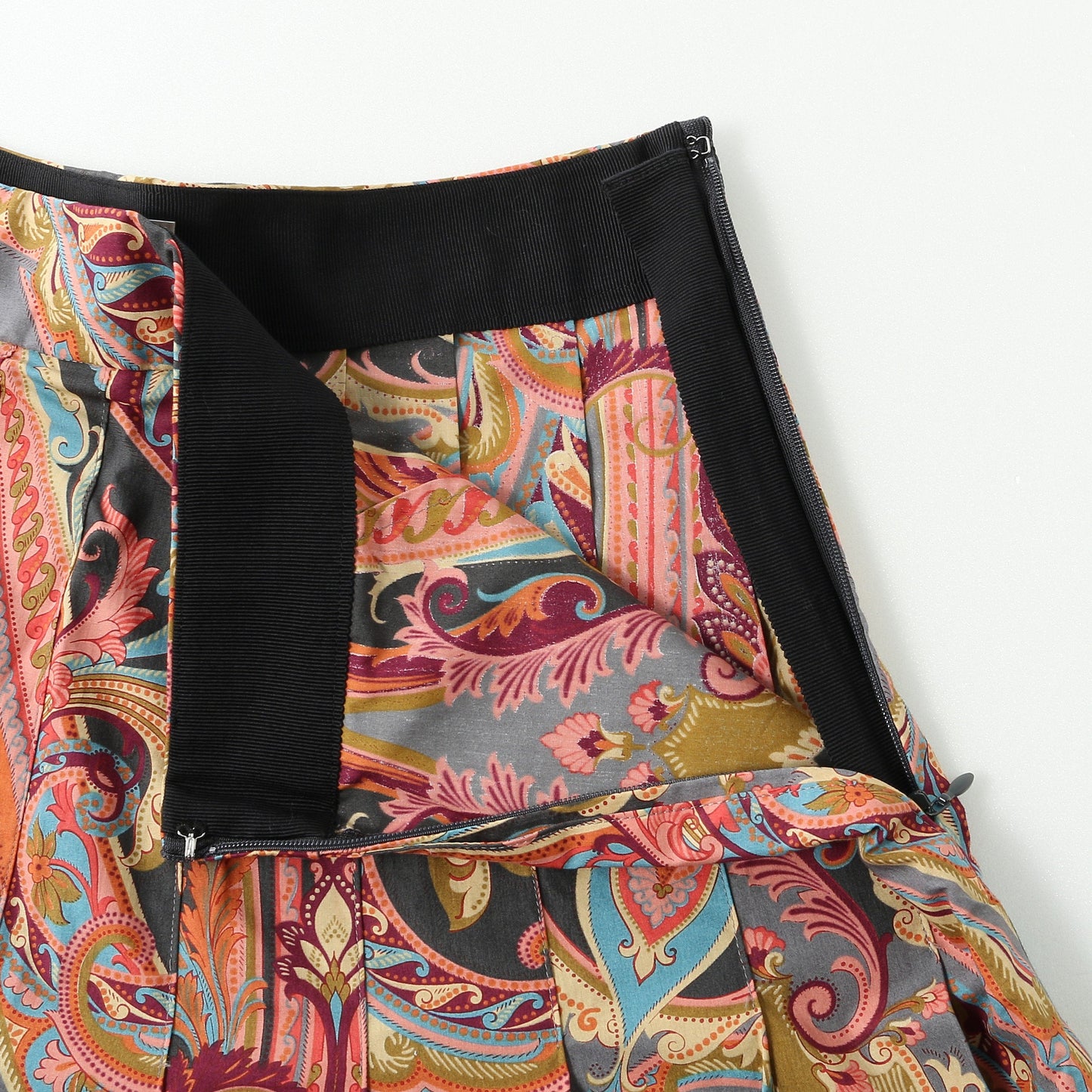 PAISLEY COTTON SHIRTING SKIRT