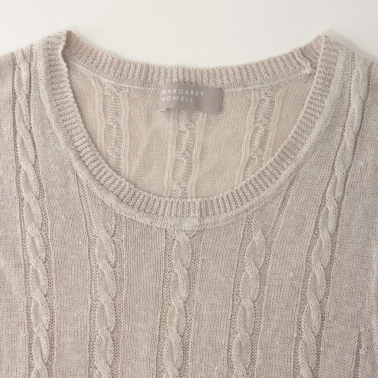 LINEN CABLE VEST KNIT