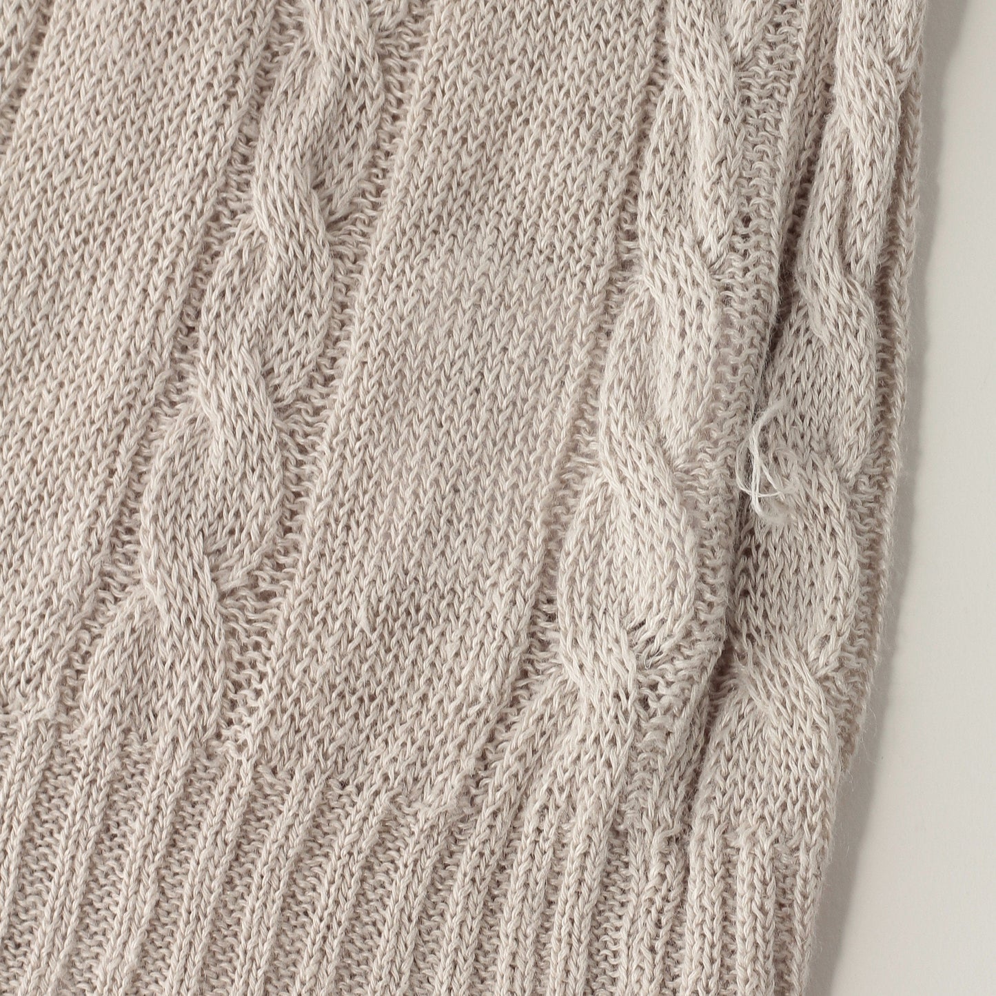 LINEN CABLE VEST KNIT