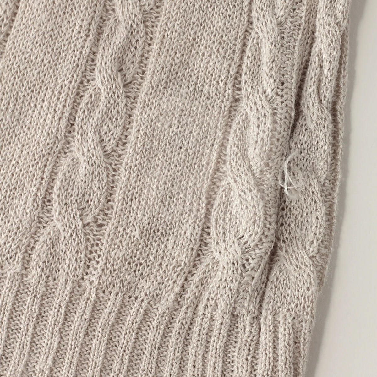 LINEN CABLE VEST KNIT