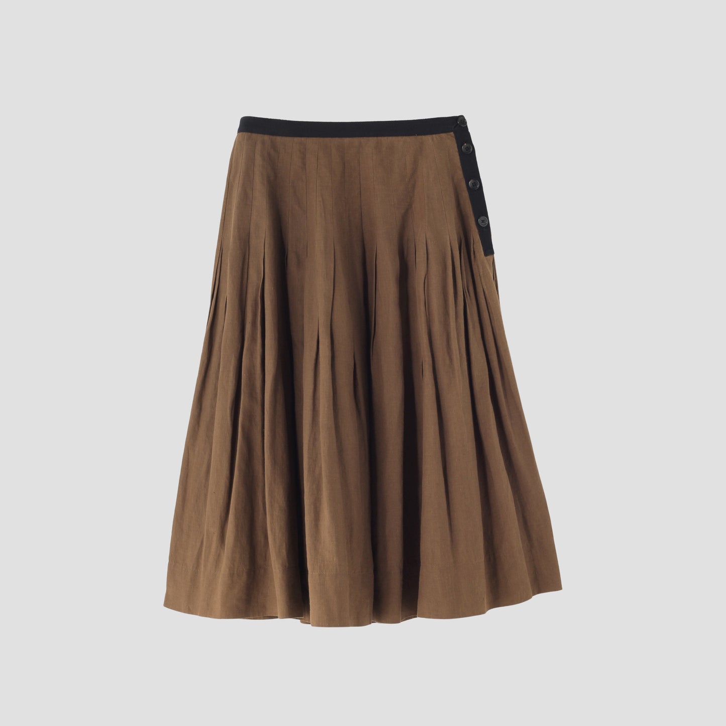 DENSE FINE LINEN POPLIN SKIRT