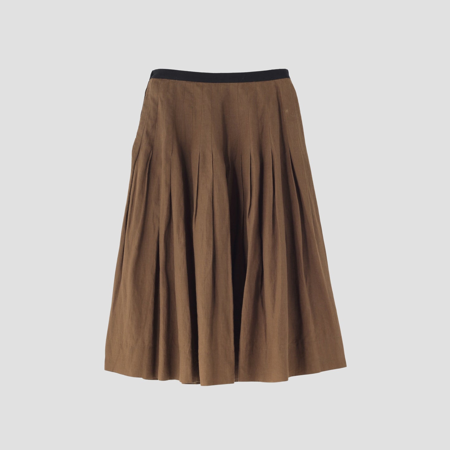 DENSE FINE LINEN POPLIN SKIRT