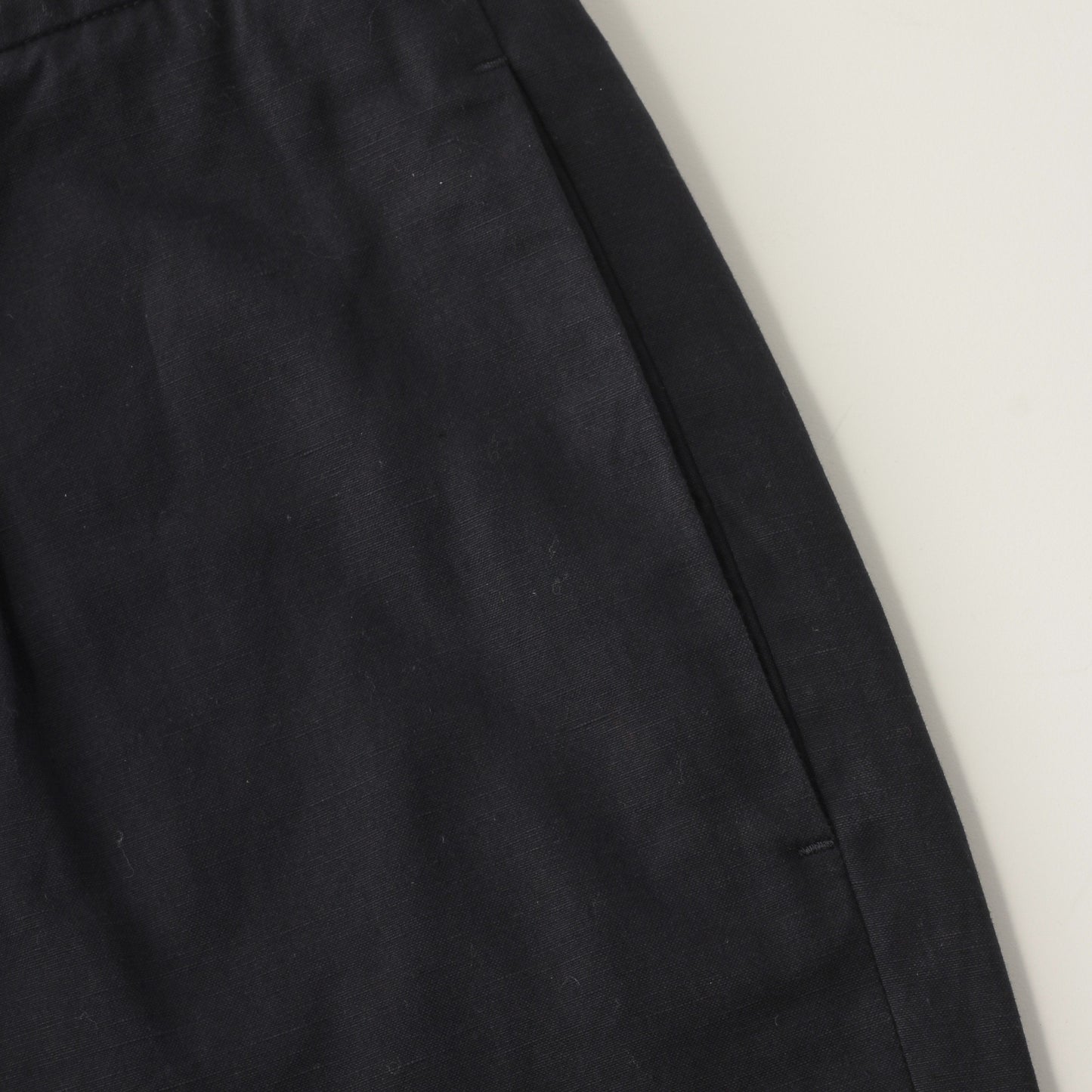COTTON LINEN PLAIN WEAVE TROUSERS