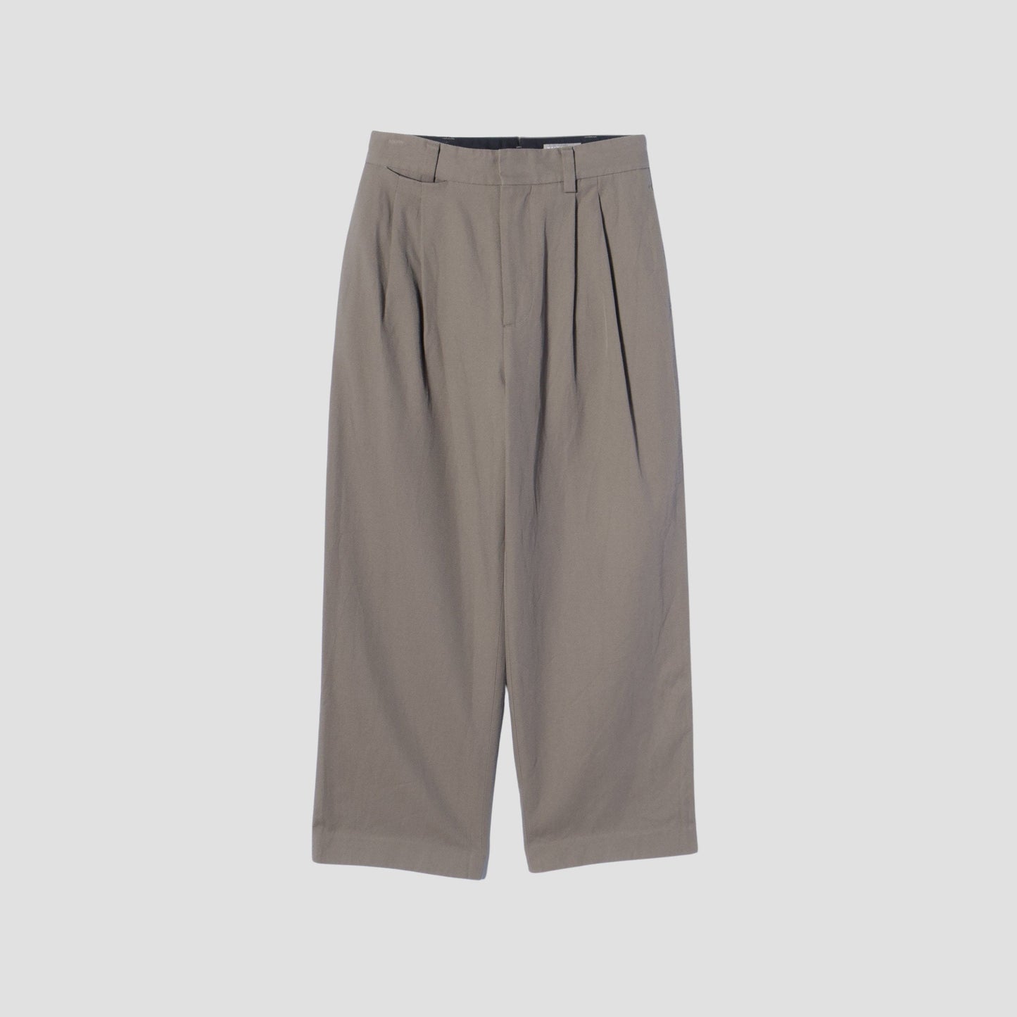 WOOL COTTON TWILL TROUSERS