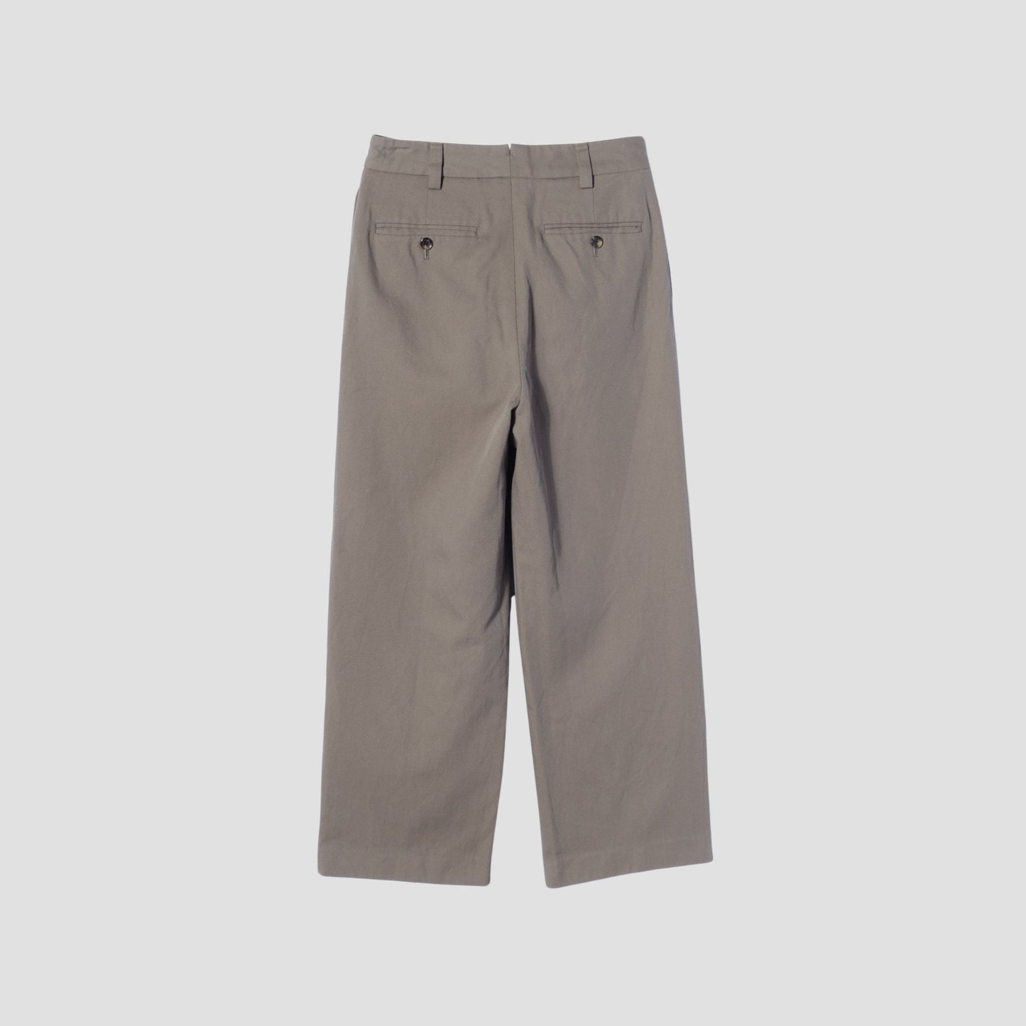 WOOL COTTON TWILL TROUSERS