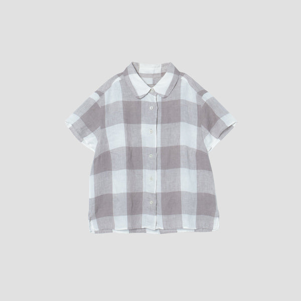 LARGE CHECK LINEN SHIRT