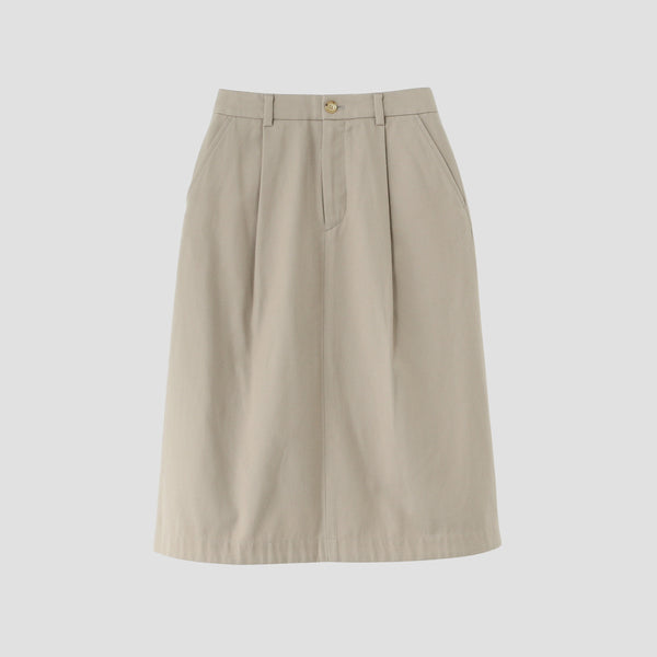 BRUSHED COTTON WOOL SKIRT