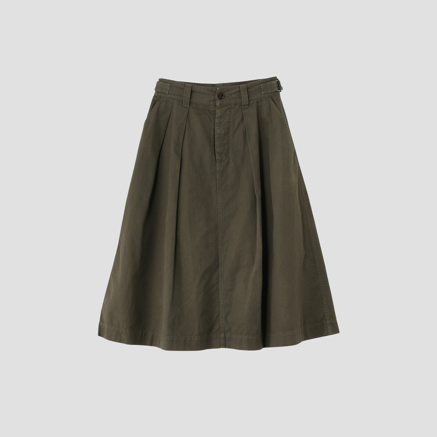 COTTON LINEN CHINO SKIRT