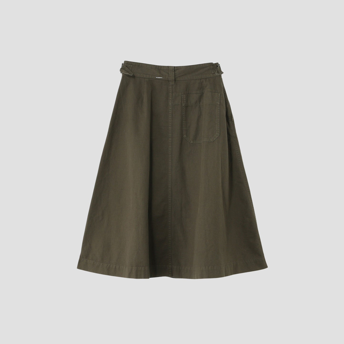 COTTON LINEN CHINO SKIRT