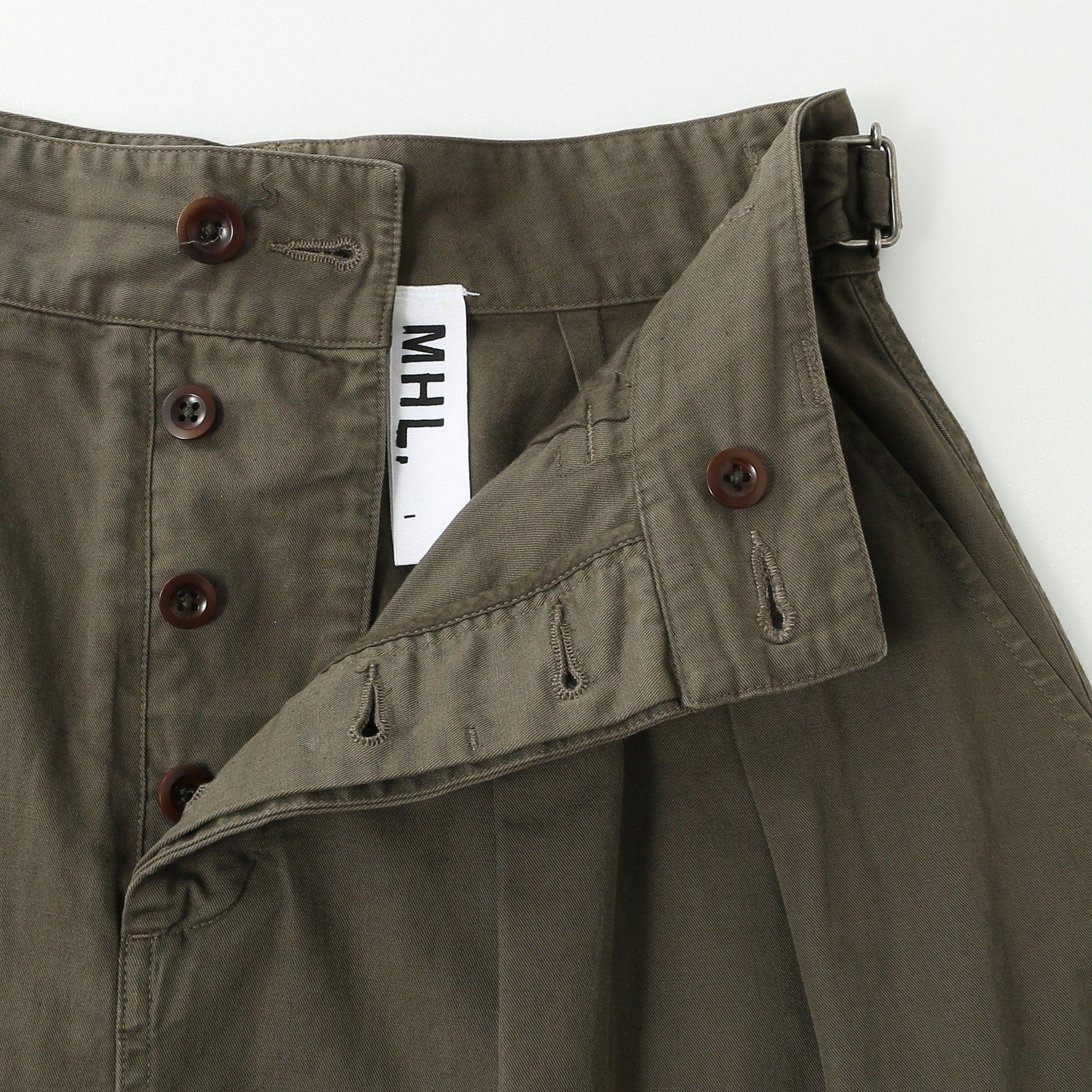 COTTON LINEN CHINO SKIRT