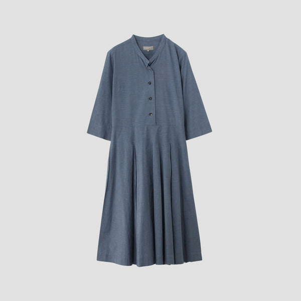 FINE COTTON CHAMBRAY DRESS