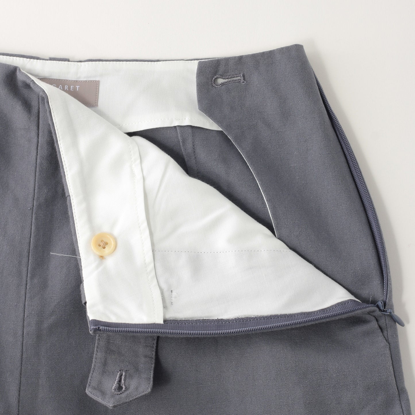 COTTON LINEN CANVAS TROUSERS
