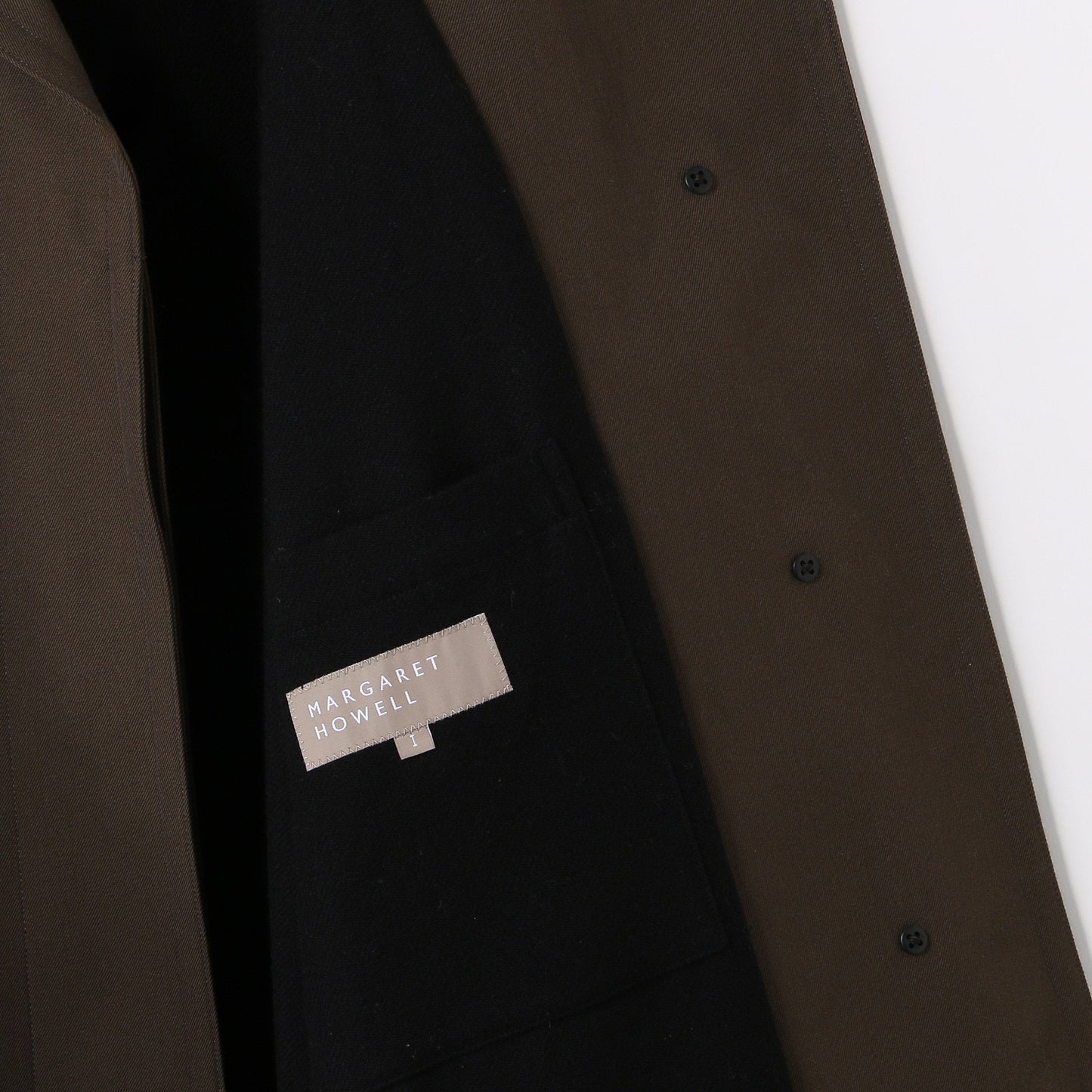 WOOL COTTON GABARDINE COAT