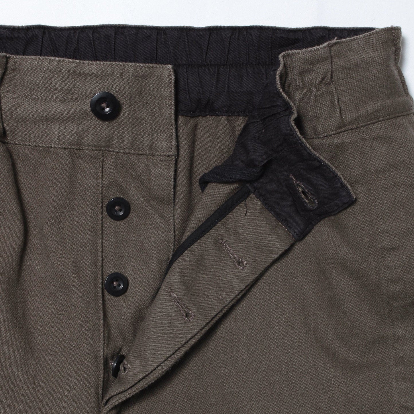 WORN COTTON DRILL TROUSERS