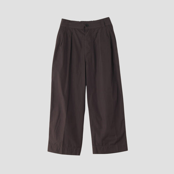 FINE COMPACT COTTON POPLIN TROUSERS
