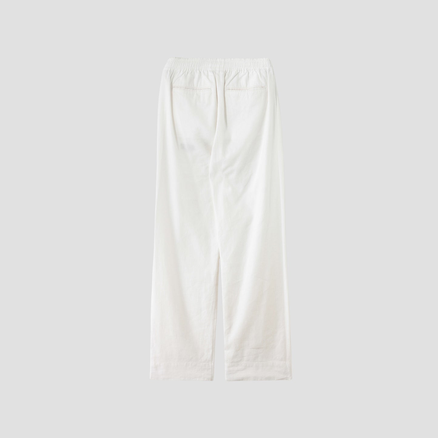 LINEN COTTON TWILL TROUSERS