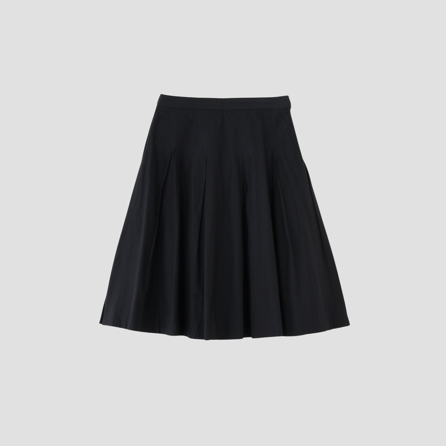 COTTON SILK POPLIN SKIRT