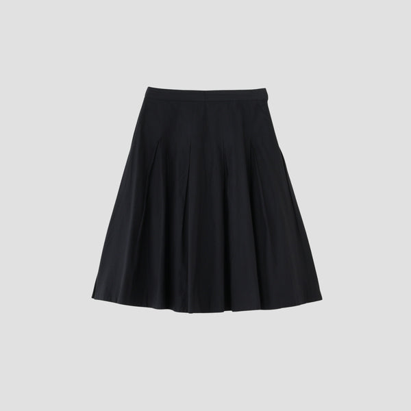 COTTON SILK POPLIN SKIRT