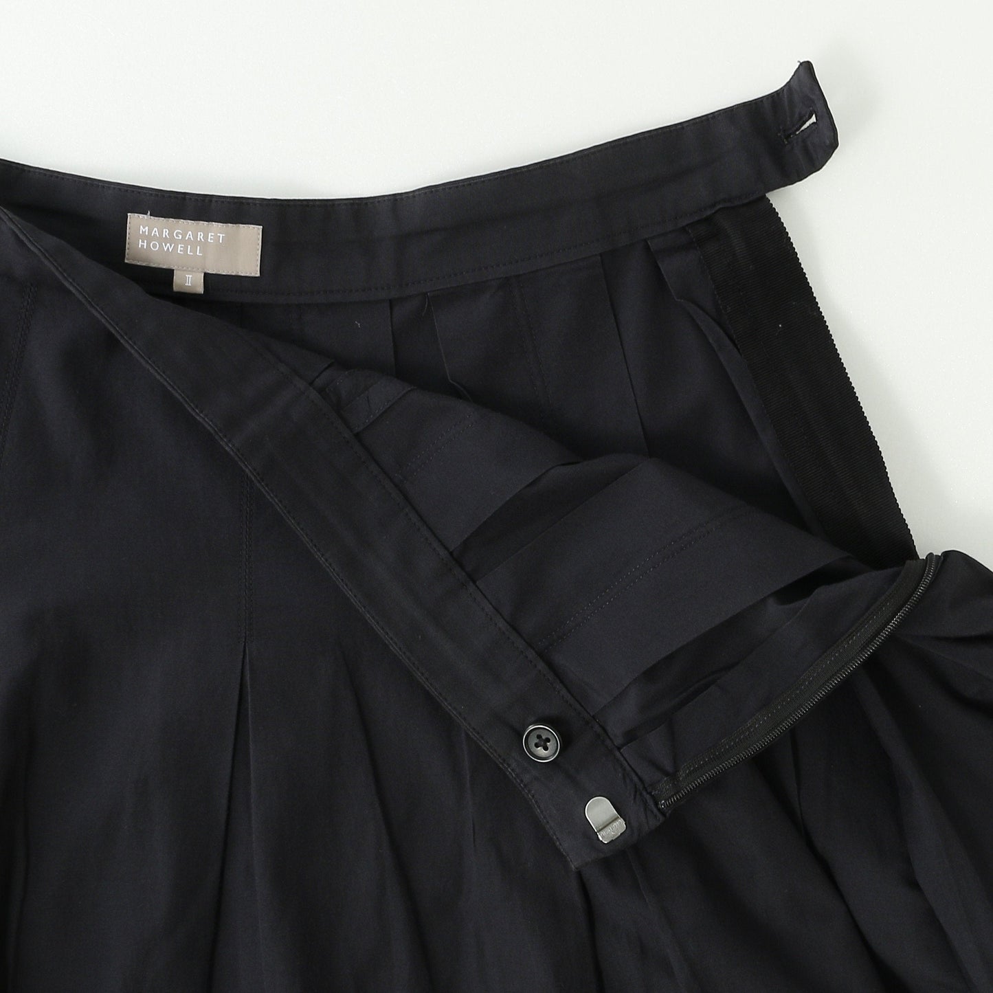 COTTON SILK POPLIN SKIRT