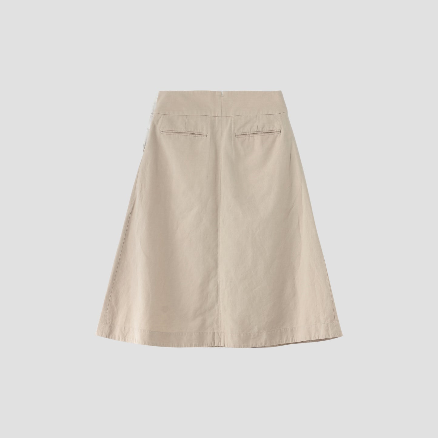 COTTON LINEN OXFORD SKIRT