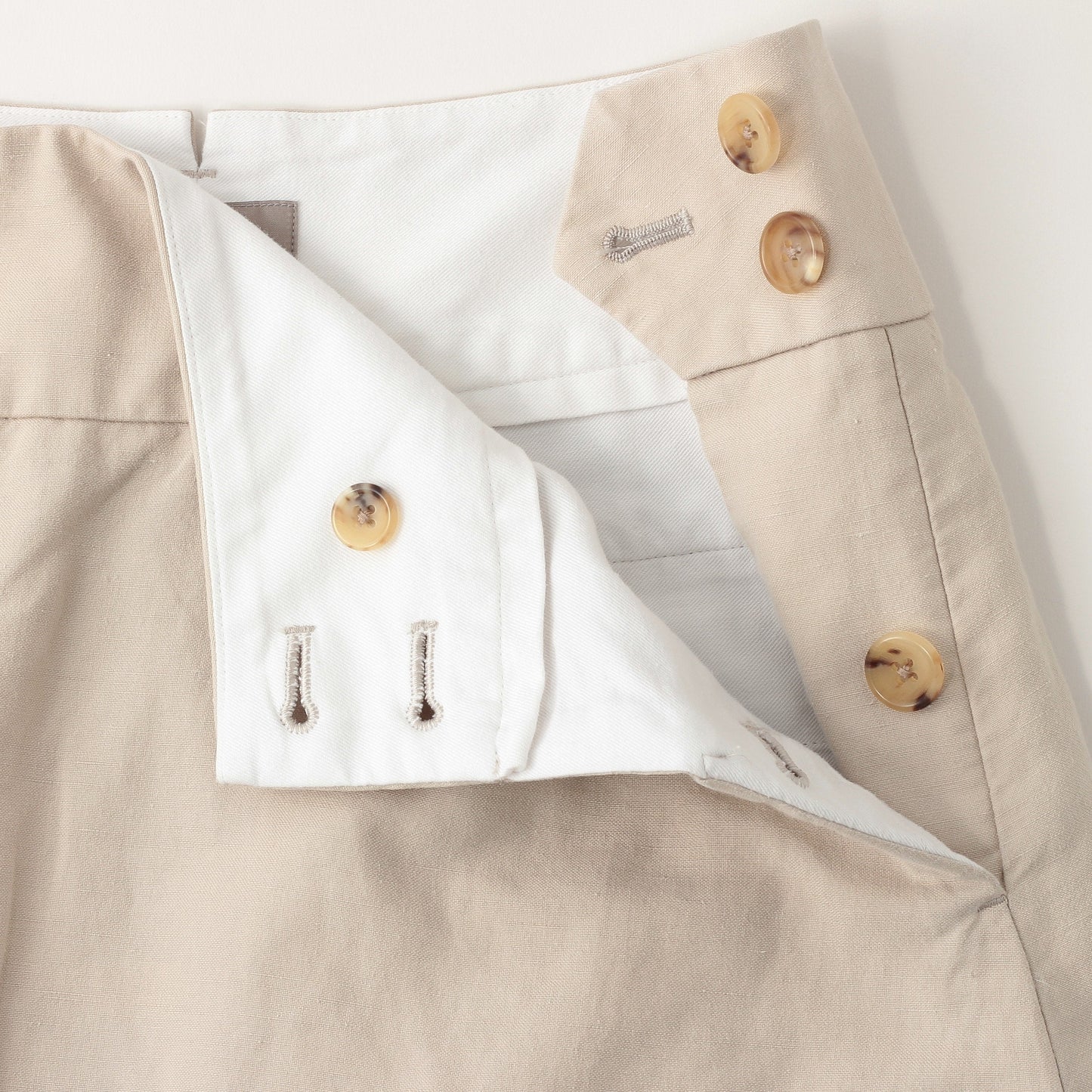 COTTON LINEN OXFORD SKIRT