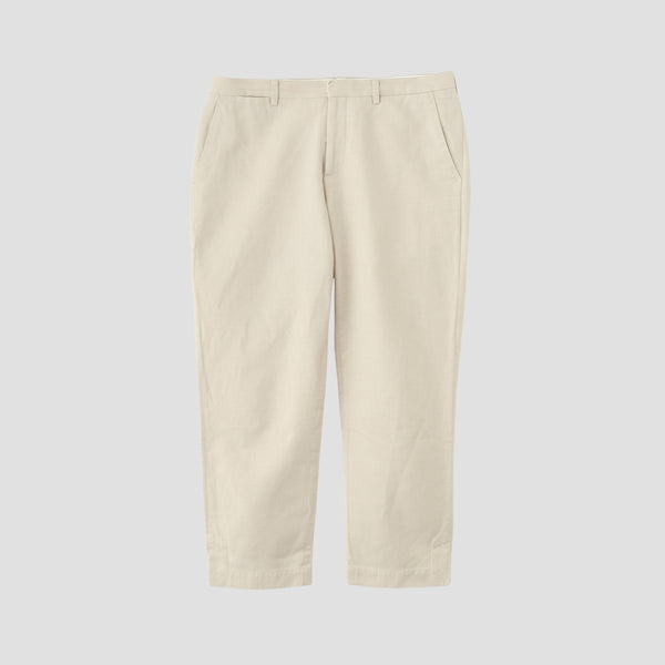 COTTON LINEN TWILL TROUSERS