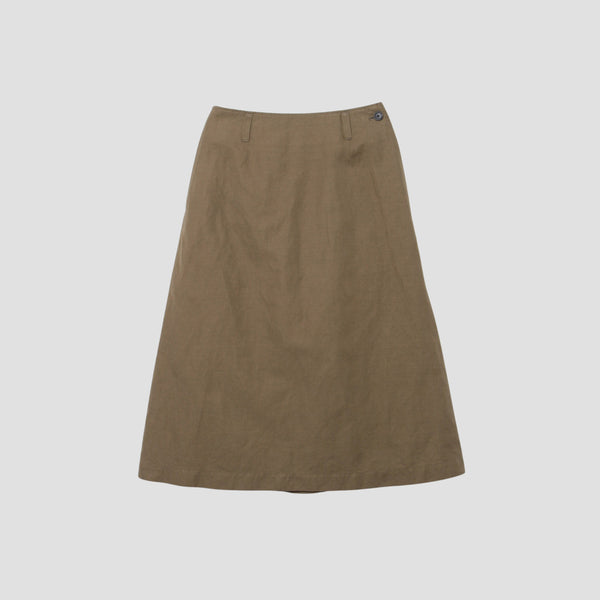 COTTON LINEN TWILL SKIRT